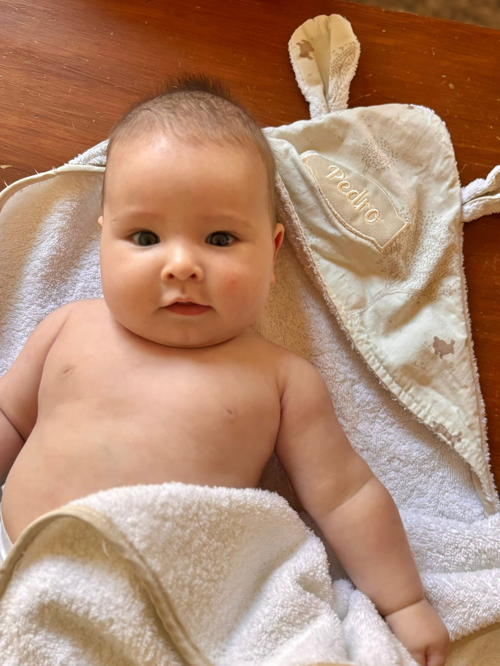 Toalla de bebé con capucha y orejitas