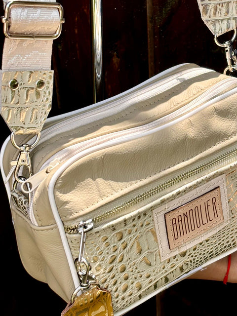 Bandolera combinada con doble compartimiento