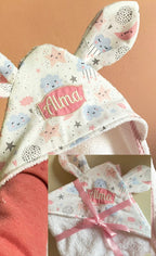 Toalla de bebé con capucha y orejitas