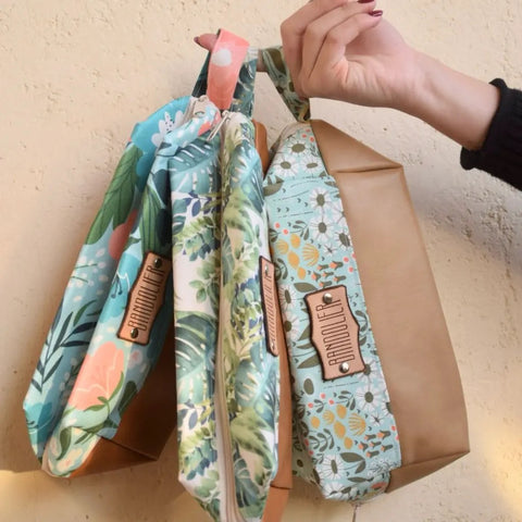 Neceser de tela y cuerina