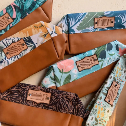 Neceser de tela y cuerina