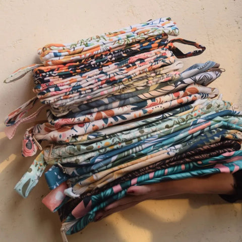 Neceser de tela y cuerina