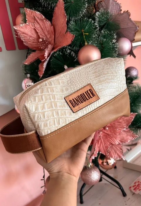 Neceser de cuerina y cuero