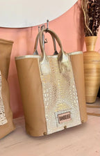 Planter with wooden base