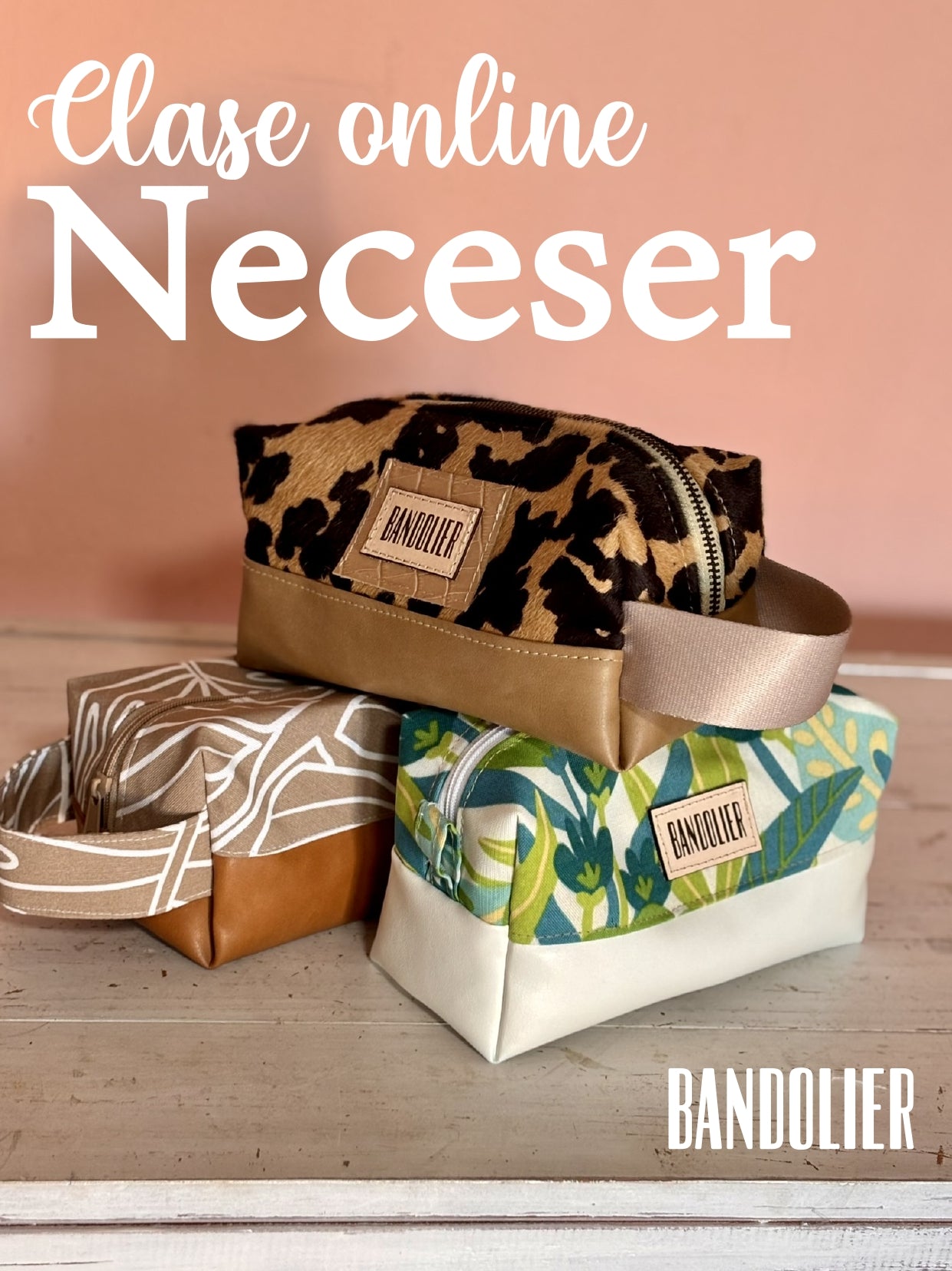 Clase online - Neceser Combinado (Tela + Cuerina)