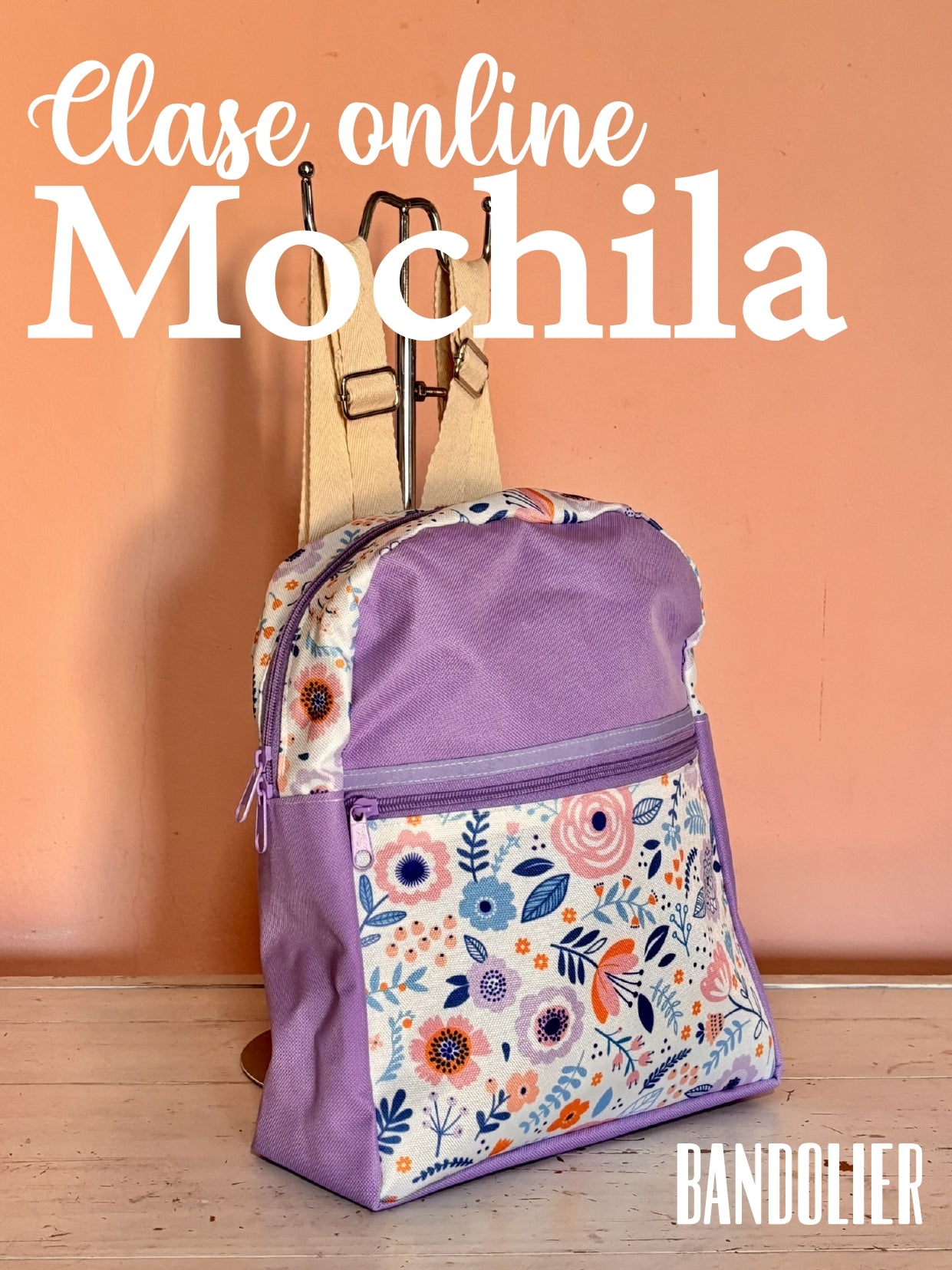 Clase online - Mochila con fuelle y forro interno